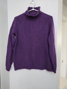 Lands End 100% cotton lg turtle neck sweater